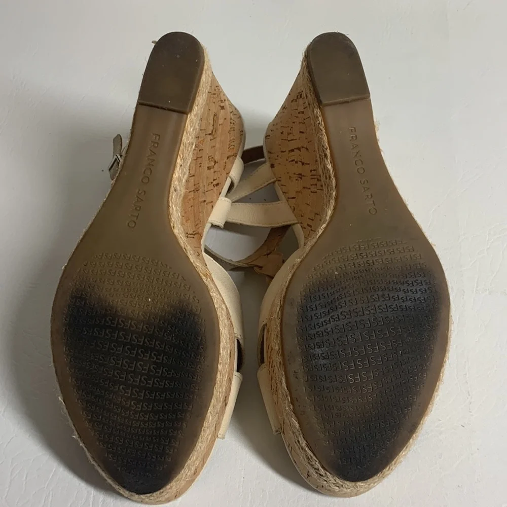 Franco Sarto Cork Wedge Sandels, 9.5